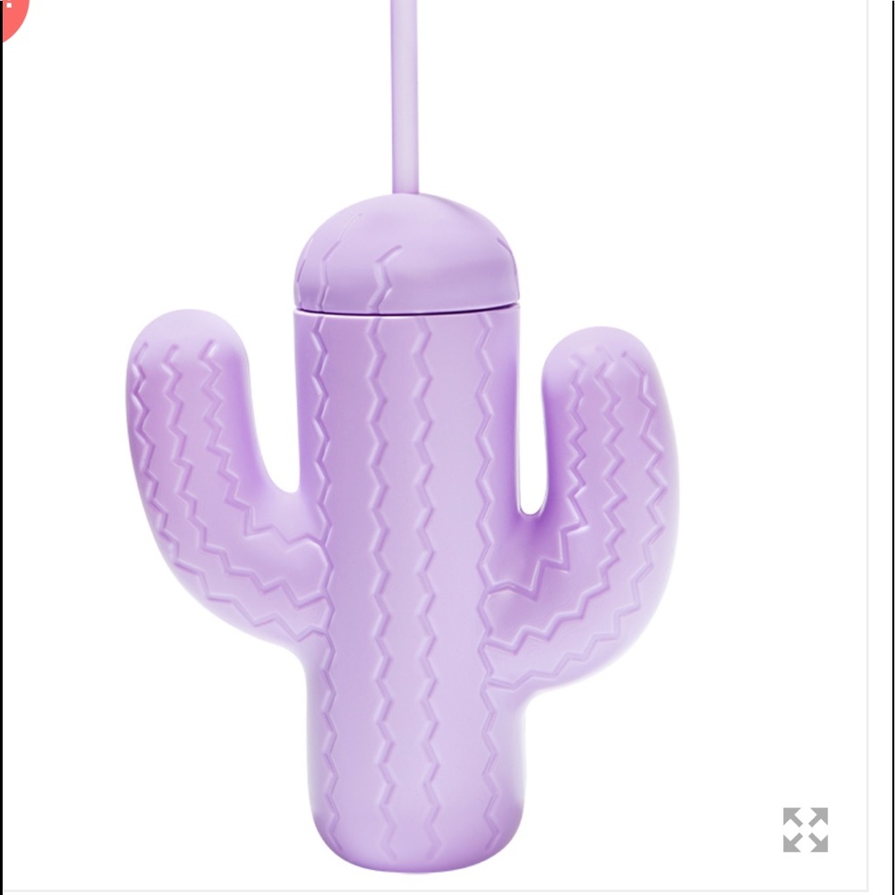 Pink Sky Cactus Cup with Straw